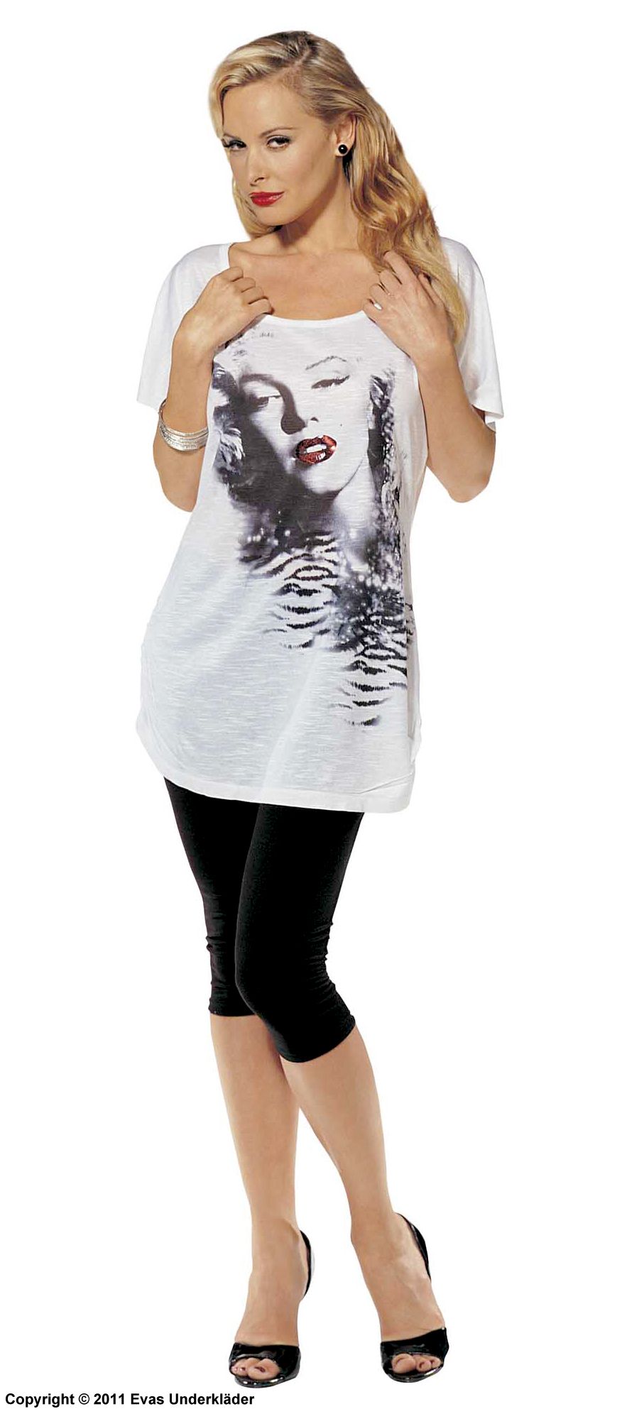 T-shirt med Marilyn Monroe-tryck